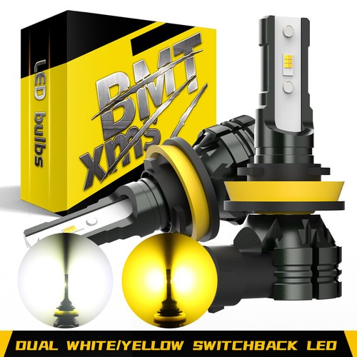 2pcs h11 white - 2pcs, yellow