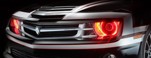 Red led headlight light halo - headlight,